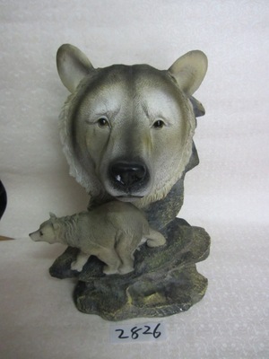 樹脂陶瓷狼頭工藝品 神秘造型與工藝傳承的結合